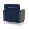 Lesro Siena Wide Guest Chair w/ Front Casters, Brushed Steel Legs, MD Ink Back, MD Ink Seat, RS Echo Panels SN1201 - alternate 3